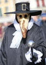 Venetian Mask with long beak called Plague doctor costume