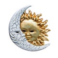 Venetian mask sun and moon Royalty Free Stock Photo