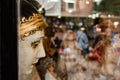 Venetian mask in the window Royalty Free Stock Photo