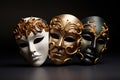 Venetian masks. Theatre cocept Royalty Free Stock Photo