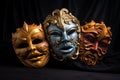 Venetian masks. Theatre cocept Royalty Free Stock Photo