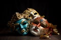 Venetian masks. Theatre cocept Royalty Free Stock Photo