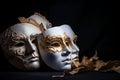 Venetian masks. Theatre cocept Royalty Free Stock Photo