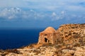 Venetian Ottoman Greek ruins fort, Imeri, Gramvousa, Crete Greece Royalty Free Stock Photo
