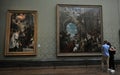 Room 9 at the National Gallery museum in London displays Venetian paintings of masters like Titian Tintoretto and Veronese Royalty Free Stock Photo