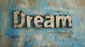 Venetian Plaster Dream concept creative horizontal art poster.