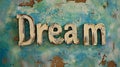 Venetian Plaster Dream concept creative horizontal art poster.