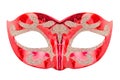 Venetian red carnival mask. Royalty Free Stock Photo