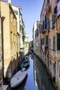Venetian Reflections in a canal in Venice, Italy Royalty Free Stock Photo