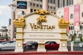 The Venetian Resort Hotel and Casino entrance sign Royalty Free Stock Photo