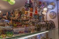Venetian souvenirs and carnival masks in a colorful shop window, Venice, Italy Royalty Free Stock Photo