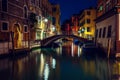 Venetian street in the night