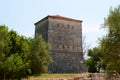 The venetian tower. Butrint archaeological site. Vlore county. Albania Royalty Free Stock Photo