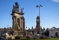 Venetian Tower on Espanya square in Barcelona Royalty Free Stock Photo
