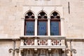 Venetian windows and balcony Royalty Free Stock Photo