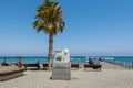 Winged Lion Of Venice statue at Foinikoudes promenade at Larnaca, Cyprus Royalty Free Stock Photo