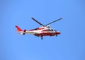 Veneto, Italy - May 26, 2016: Helicopter of Italian firefighters