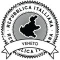 veneto map label. Vector illustration decorative design Royalty Free Stock Photo
