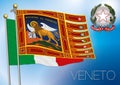 Veneto regional flag, italy