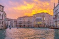 Venezia canal grande at sunset lagoon City in winter Travel euro