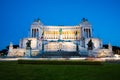 Venezia Palace /Palazzo Venezia/ - the palace of Victor Emmanuel at the Venezia Square /Piazza Venezia/ in Rome, Italy at night. L Royalty Free Stock Photo