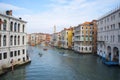 Venezia veduta del Canalgrande con edifici storici Royalty Free Stock Photo