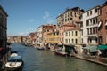 Venezia - Vista sul canale d`acqua e architettura tipica delle case Royalty Free Stock Photo