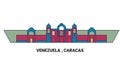 Venezuela , Caracas travel landmark vector illustration