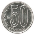 Venezuela centimos coin Royalty Free Stock Photo
