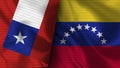 Venezuela and Chile Realistic Flag Ã¢â¬â Fabric Texture Illustration