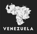 Venezuela - communication network map of country. Royalty Free Stock Photo