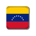 Venezuela flag button icon isolated on white background