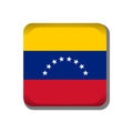 Venezuela flag button icon isolated on white background