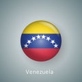 Venezuela flag icon circle 3d gradient isolated Royalty Free Stock Photo