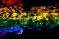 Venezuela, gay smoke flag isolated on black background Royalty Free Stock Photo