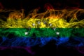 Venezuela, gay smoke flag isolated on black background Royalty Free Stock Photo