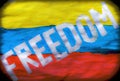 Venezuela January 2019 protests. flag freedom slogan. Juan GuaidÃÂ³ opposition leader