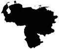 Venezuela map - Bolivarian Republic of Venezuela Royalty Free Stock Photo