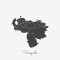 Venezuela region map: grey outline on white.