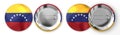 Venezuela - round badges with country flag on white background