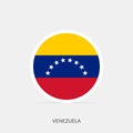 Venezuela round flag icon with shadow