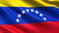 Venezuela s flag, with waving fabric texture