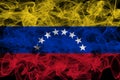 Venezuela Smoke Flag on Black Background, Venezuela flag Royalty Free Stock Photo