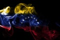 Venezuela smoke flag isolated on a black background Royalty Free Stock Photo