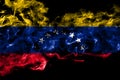 Venezuela smoke flag isolated on black background Royalty Free Stock Photo