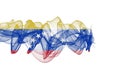 Venezuela Smoke Flag on White Background, Venezuela flag Royalty Free Stock Photo