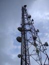 Tower Telecom radio antenna sky Royalty Free Stock Photo