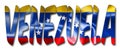 Venezuela Word With Flag Texture