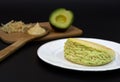 Venezuelan arepa queen pepiada with avocado and chicken typical food of venezuela Royalty Free Stock Photo