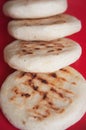 Venezuelan Arepas served on a table